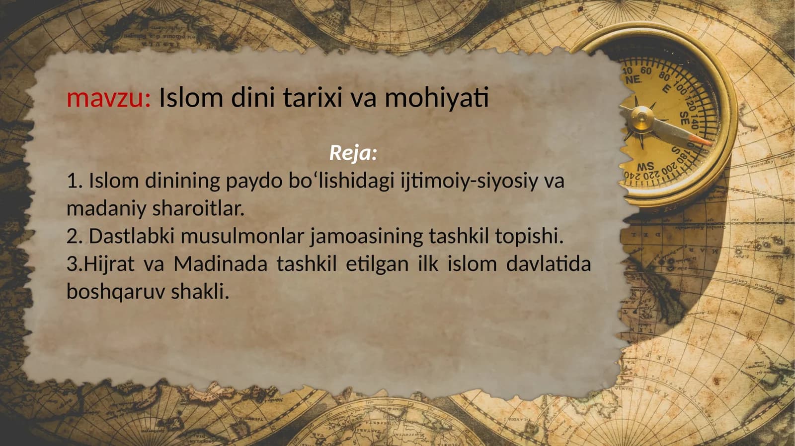 Islom dini tarixi va mohiyati