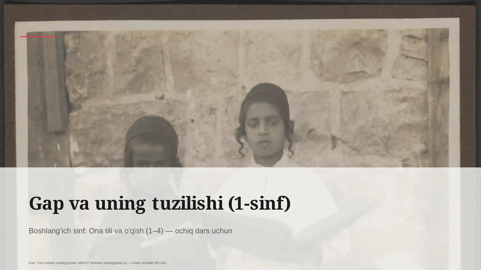 Gap va uning tuzilishi (1-sinf)