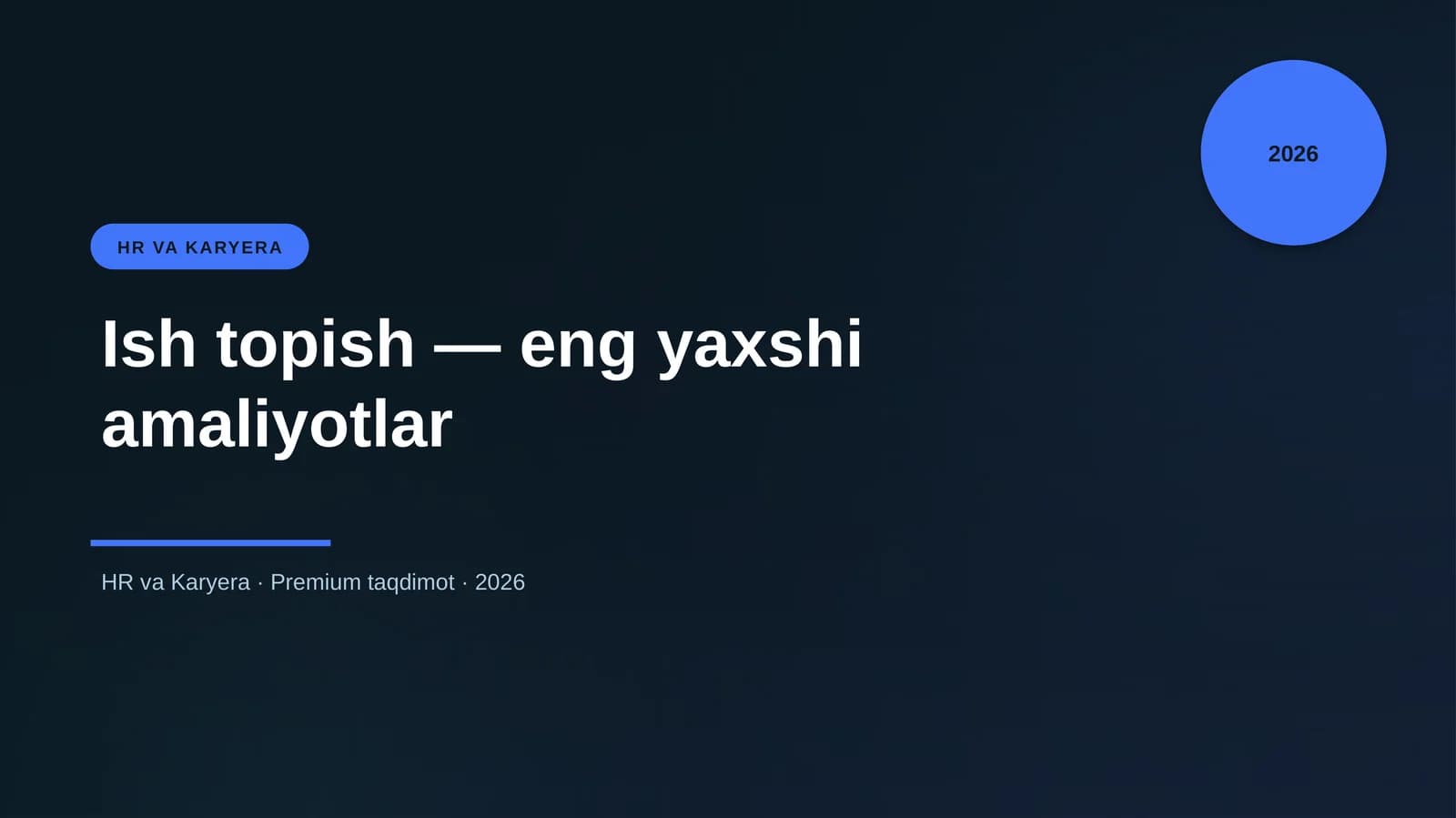 Ish topish — eng yaxshi amaliyotlar
