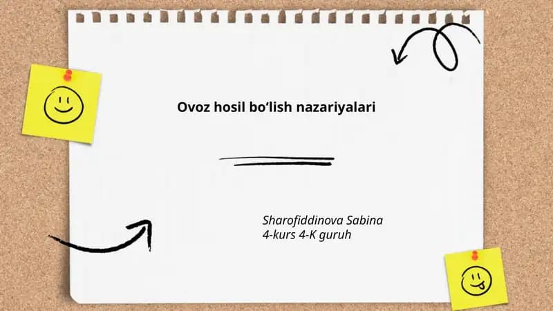 Ovoz hosil boʻlish nazariyalari