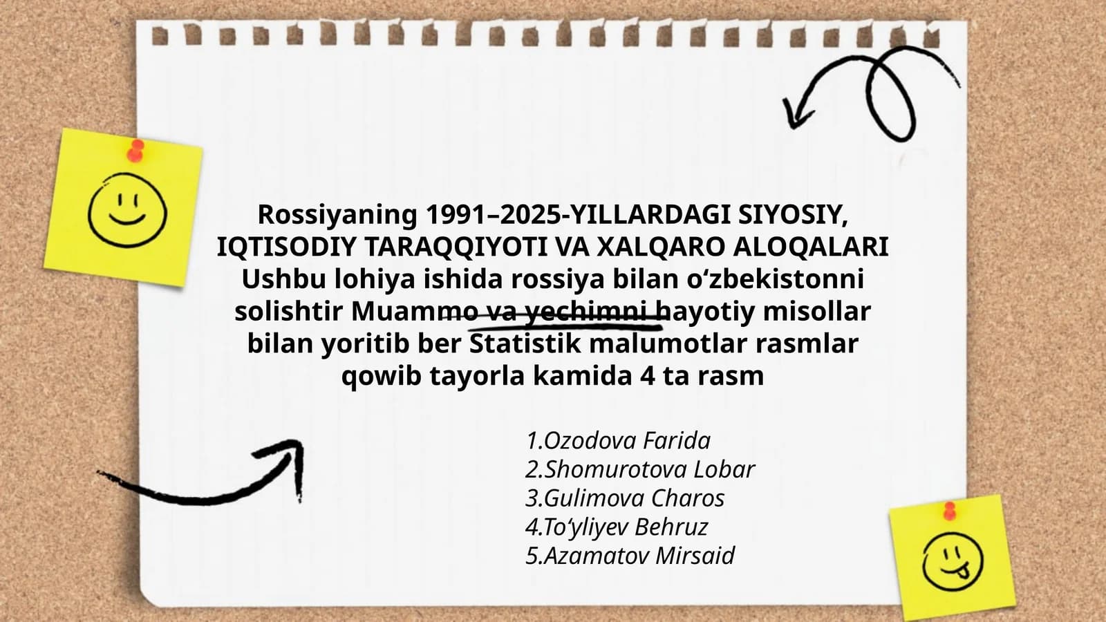 Rossiyaning 1991–2025-YILLARDAGI SIYOSIY, IQTISODIY TARAQQIYOTI VA XALQARO ALOQALARI