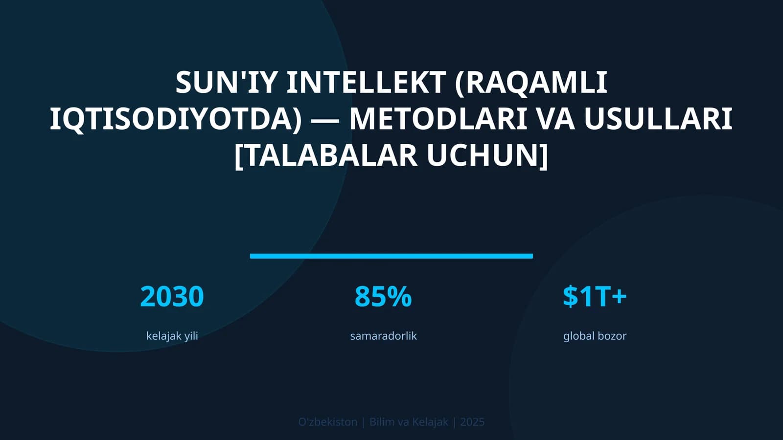 Sun'iy intellekt (raqamli iqtisodiyotda) — metodlari va usullari [talabalar uchun]