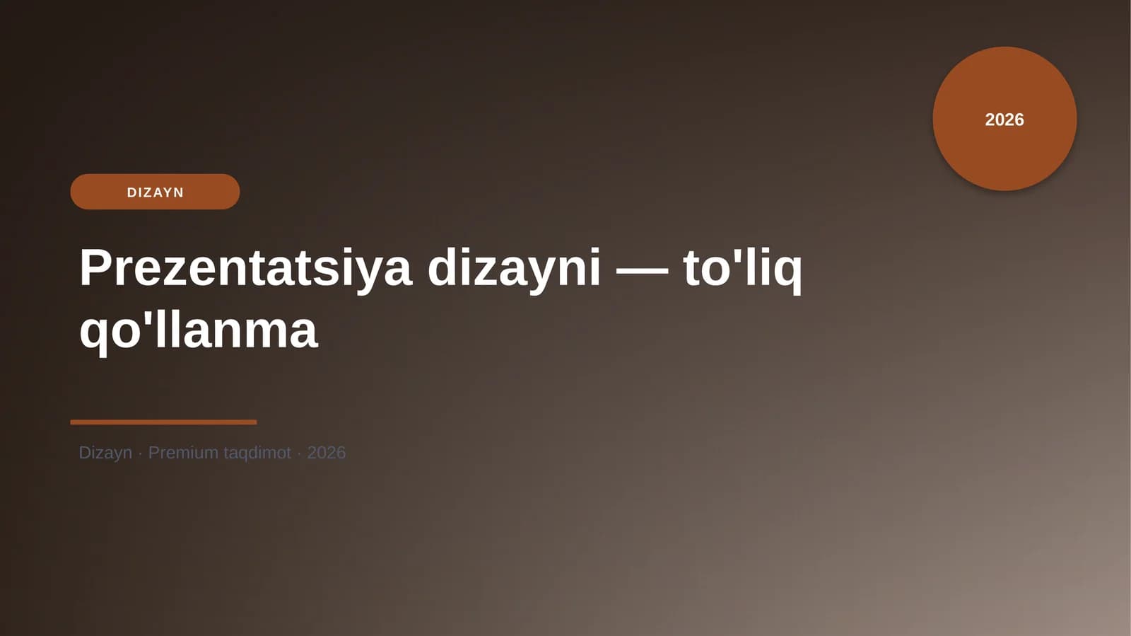 Prezentatsiya dizayni — to'liq qo'llanma