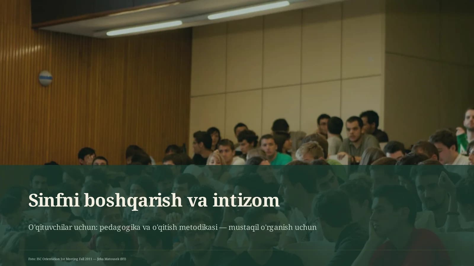 Sinfni boshqarish va intizom