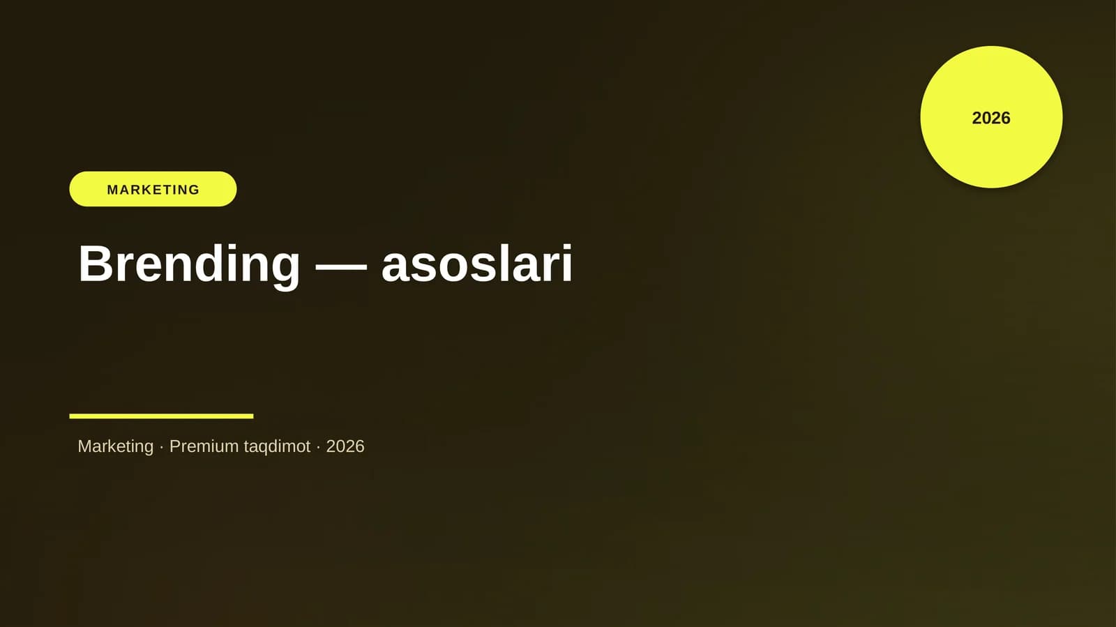 Brending — asoslari