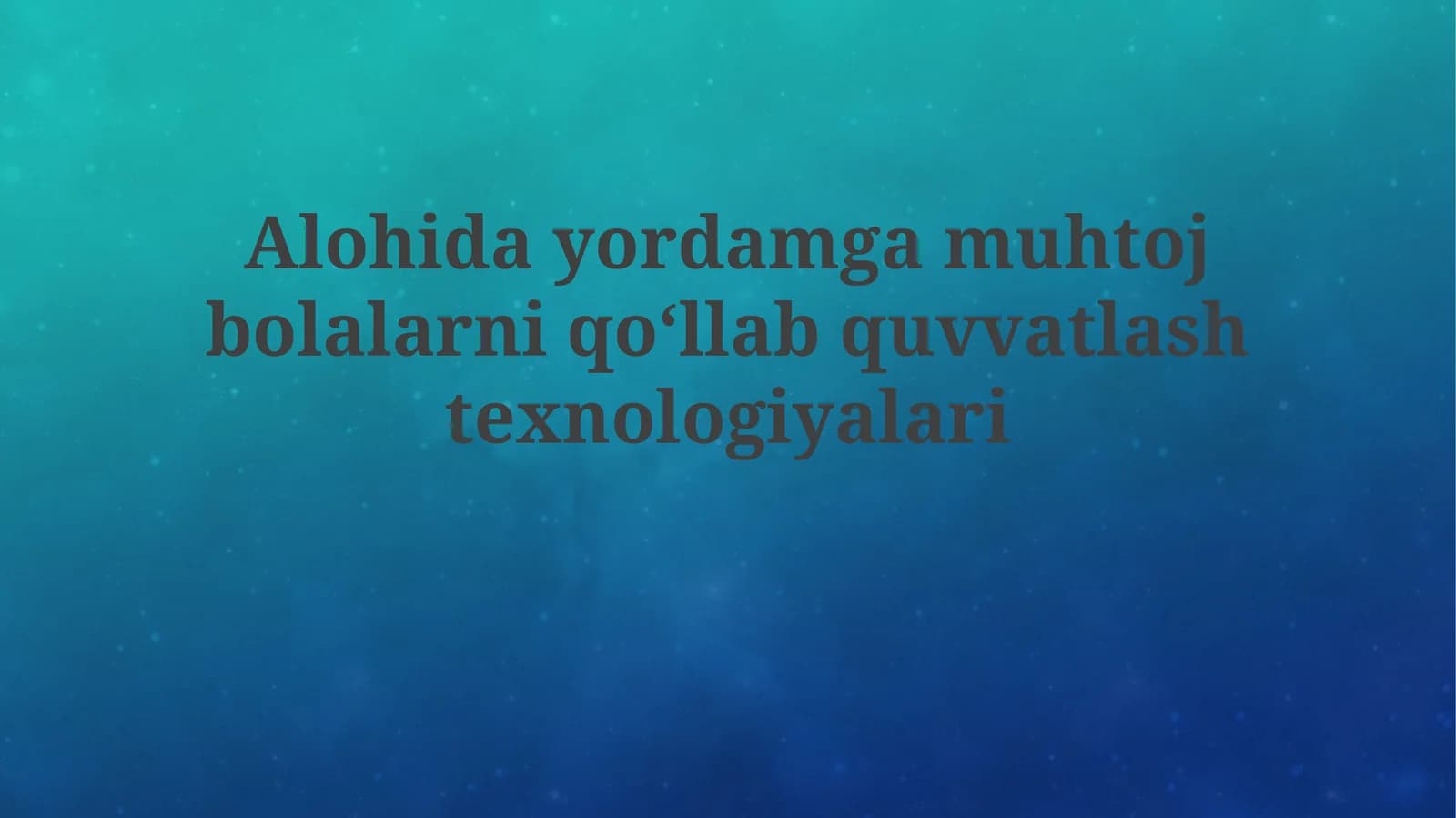 Sog'liqni saqlash va reabilitatsiyada texnologiyalar