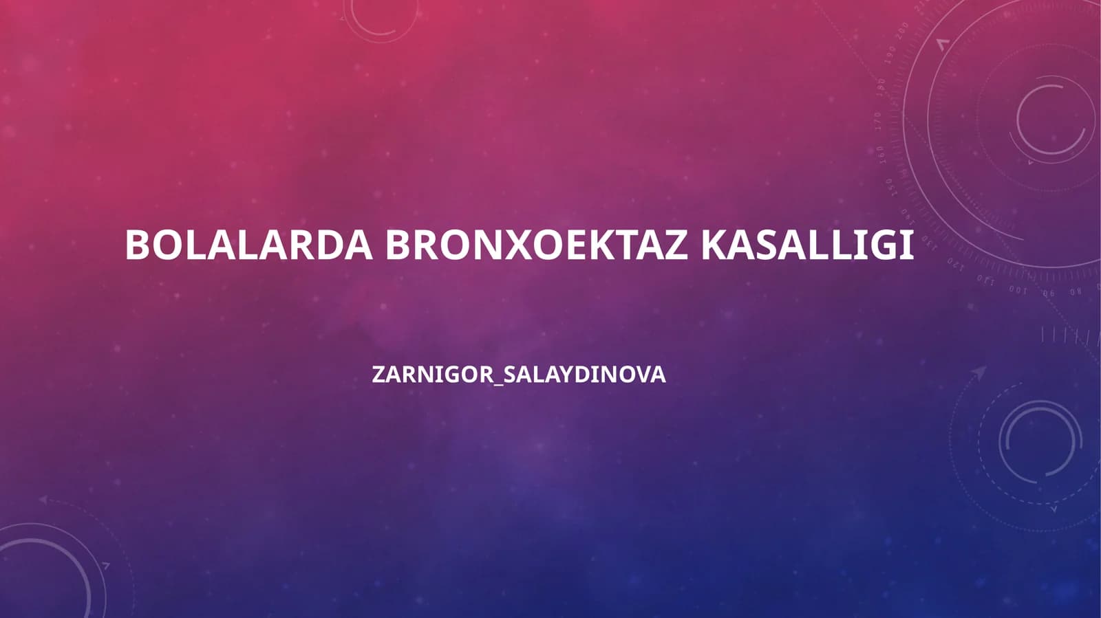 Bollarda bronxoektaz kasalligi