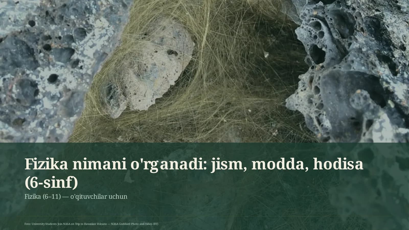 Fizika nimani o'rganadi: jism, modda, hodisa (6-sinf)