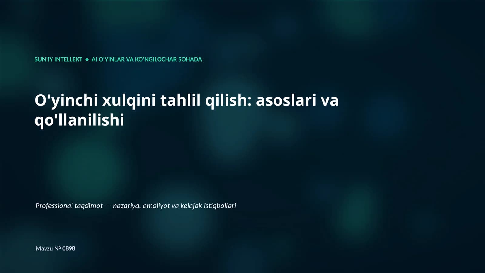 SUN'IY INTELLEKT