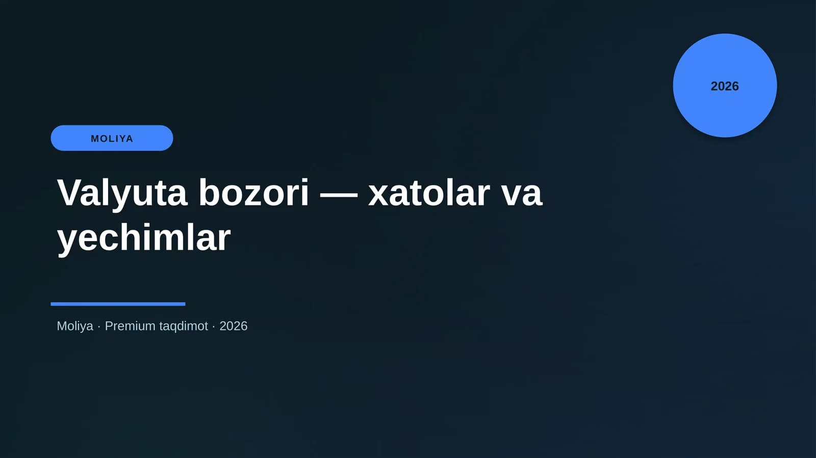 Valyuta bozori — xatolar va yechimlar