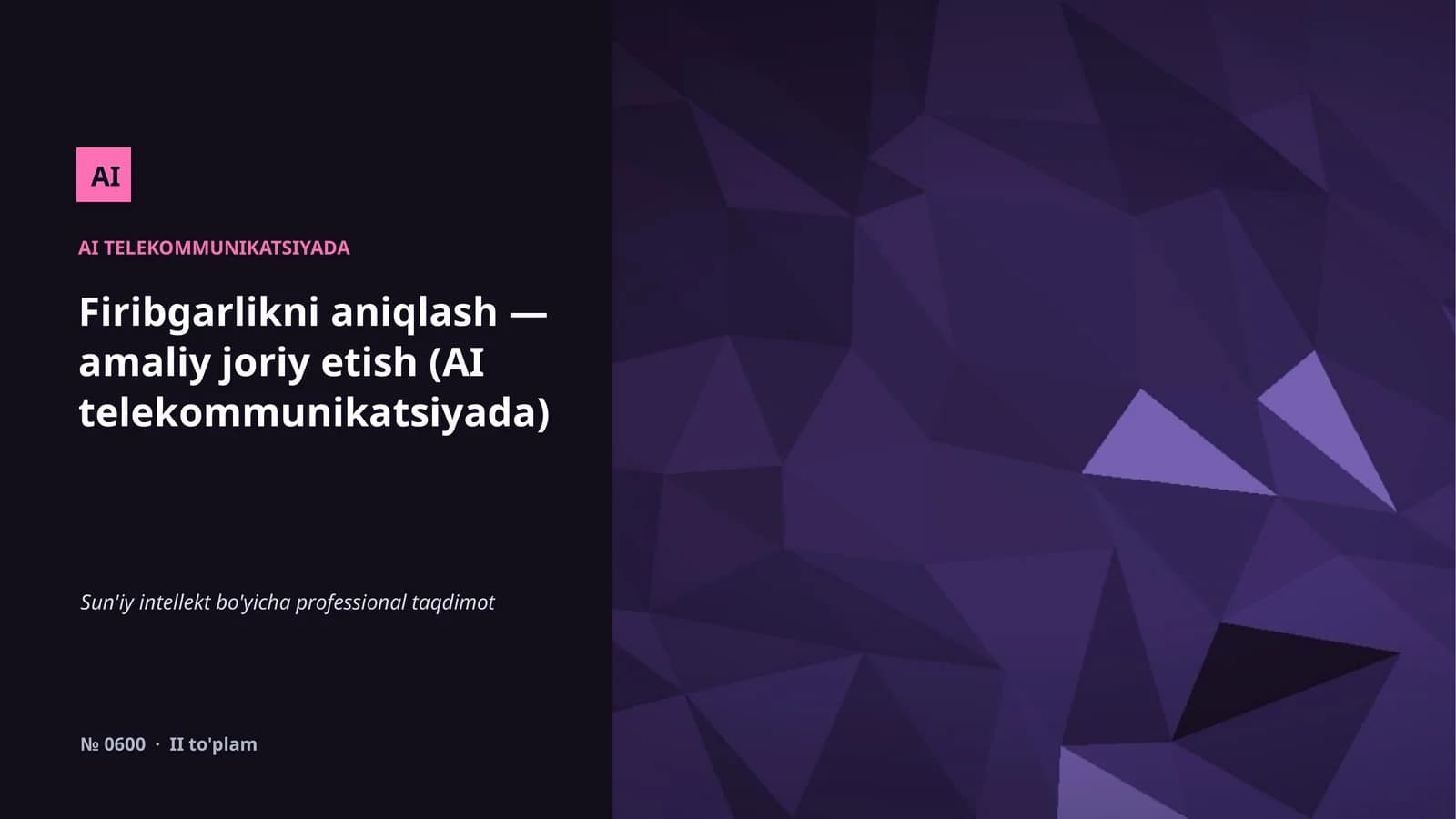 AI TELEKOMMUNIKATSIYADA
