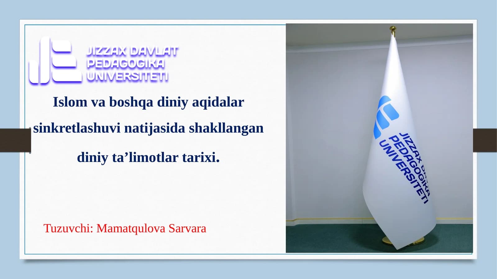 Islom va boshqadiniya qidalarsin kretlashuvining taʼlimotlari tarixi