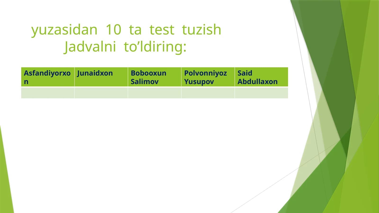 Uyg'otish testi