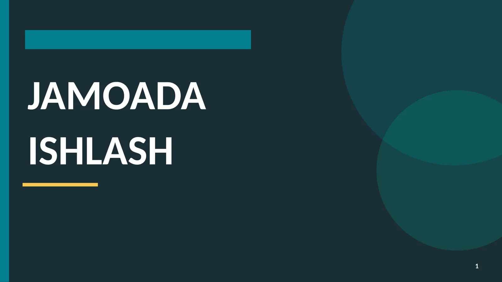 JAMOADA ISHLASH