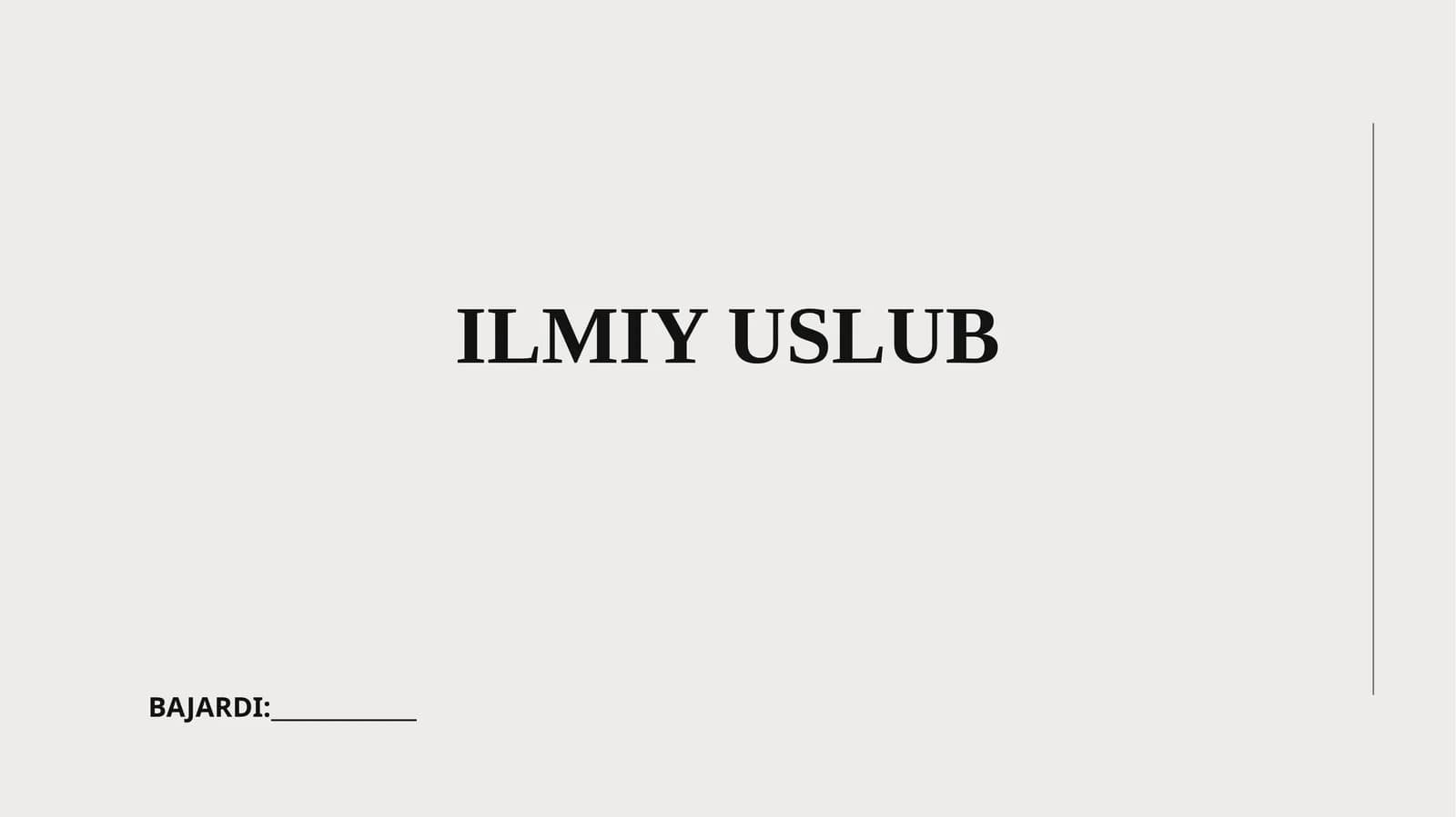Ilmiy uslub