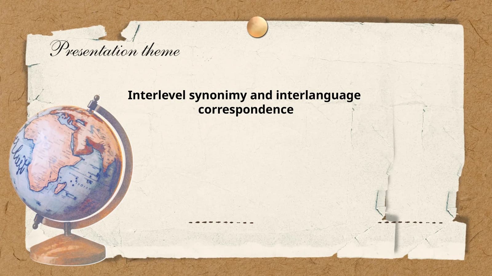 Interlevel synonimy and interlanguage correspondence