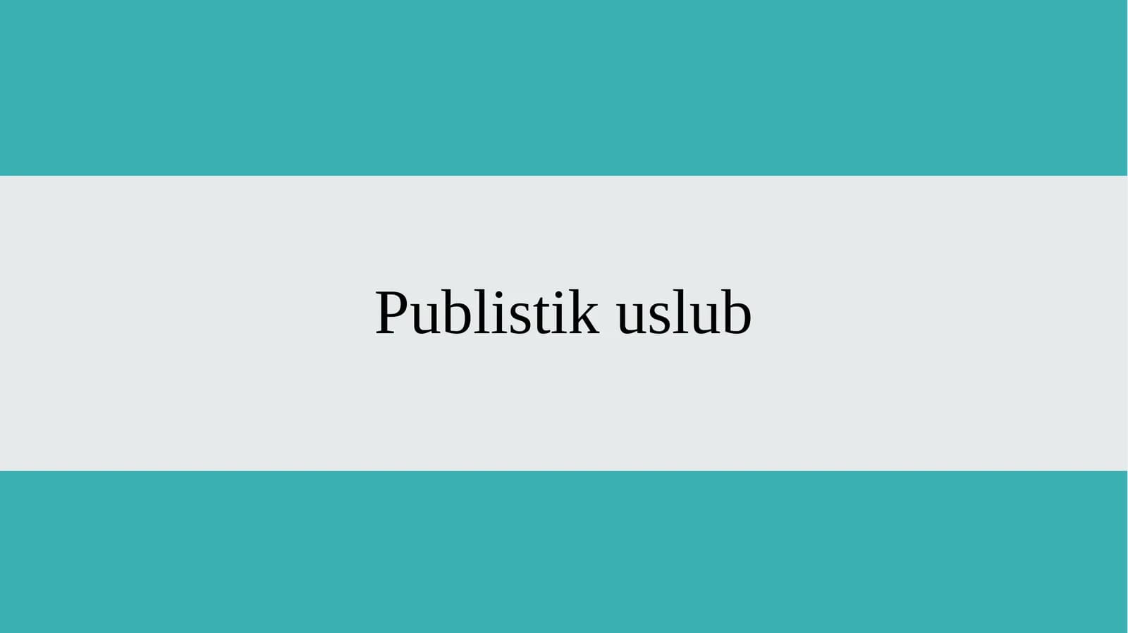Publistik uslub