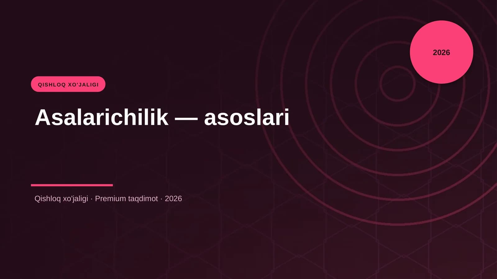 Asalarichilik — asoslari