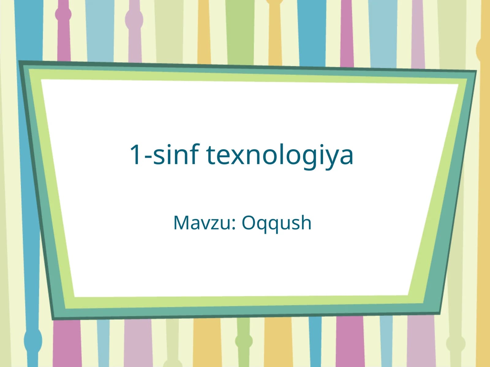 1-sinf texnologiya Oqqush
