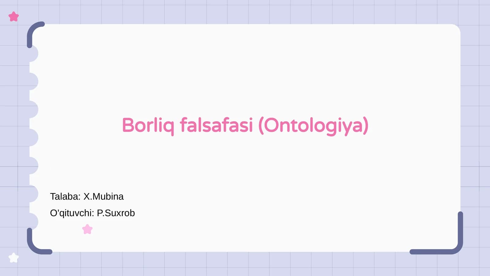 Borliq falsafasi (Ontologiya)