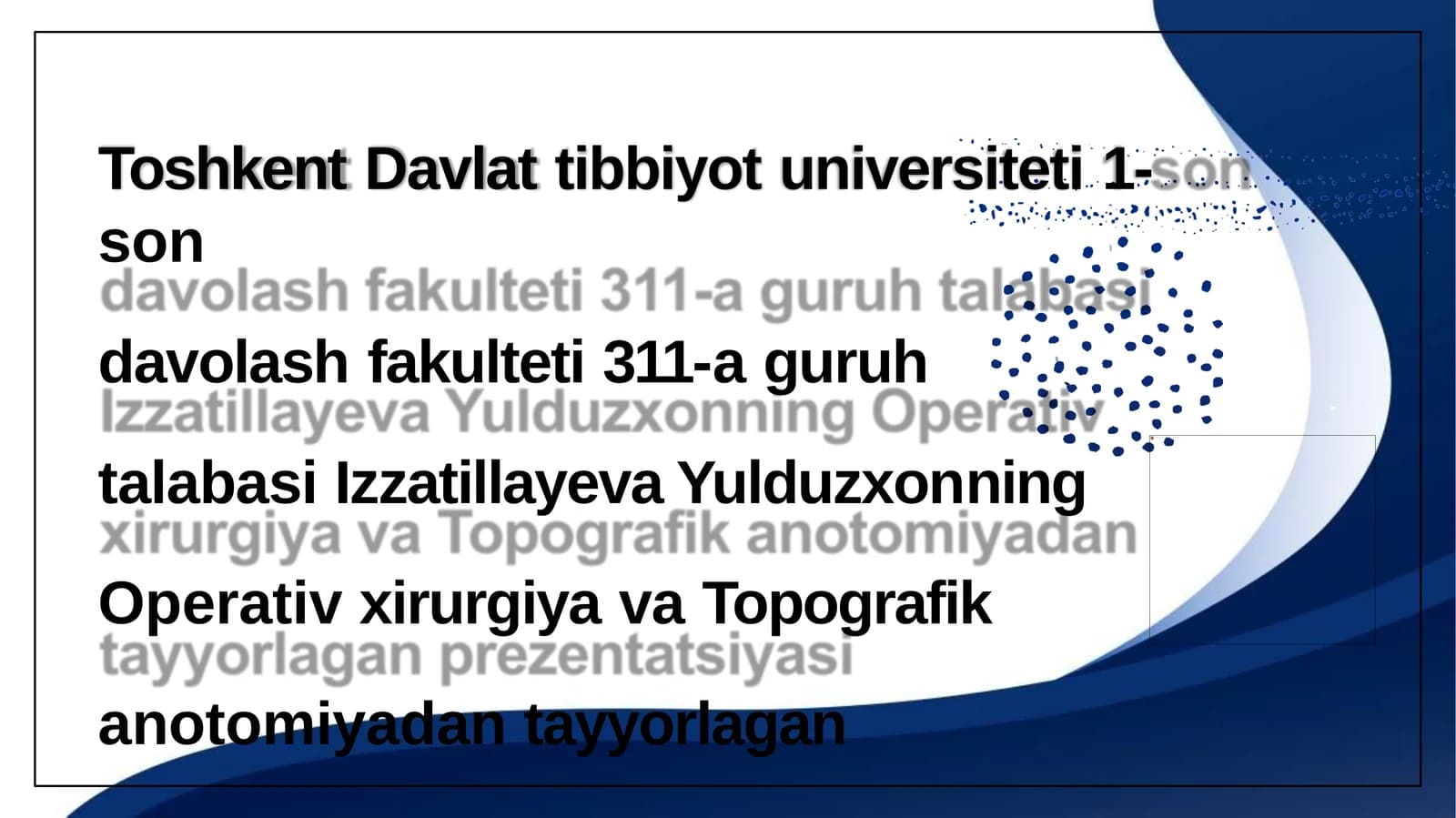 Zamonaviy og'riqsizlantirish

usullari. Robotlashtirilgan xirurgiya

amaliyoti. Xirurgik asboblar.