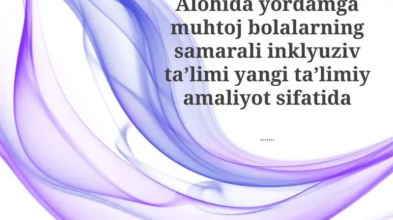 Inklyuziv ta'lim muhiti