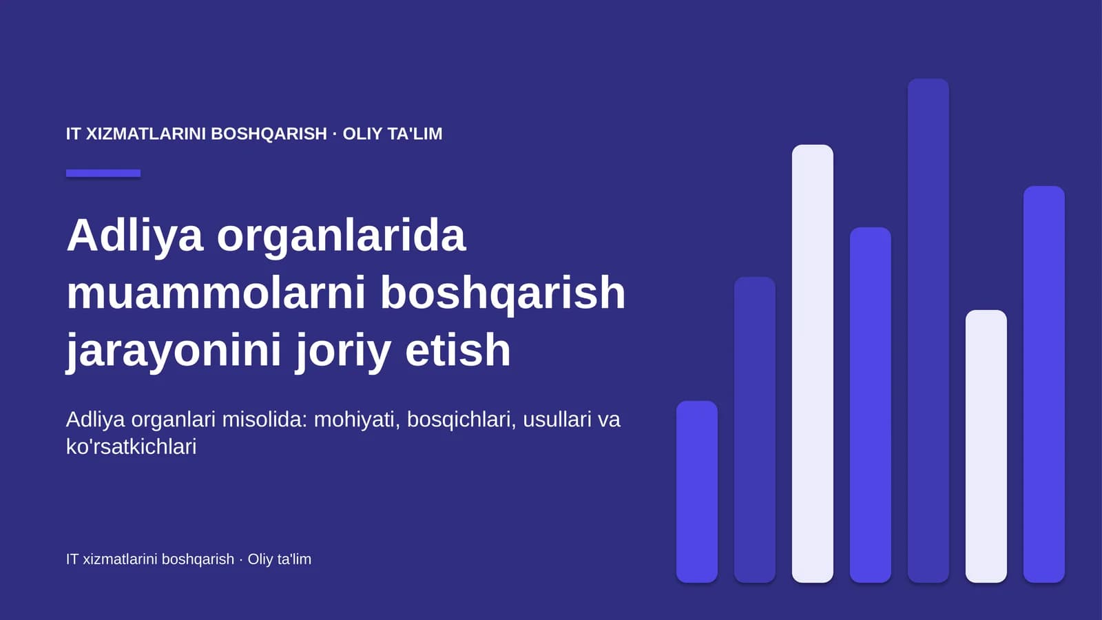 adliya organlarida muammolarni boshqarish jarayonini joriy etish 1604