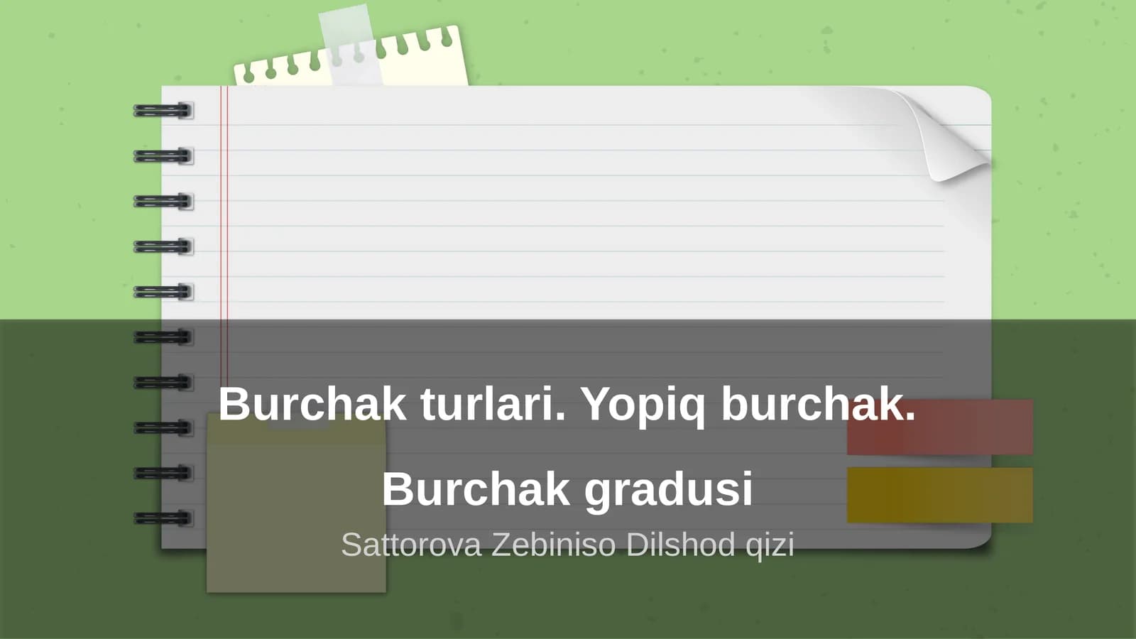 Burchaklar va ularning turlari