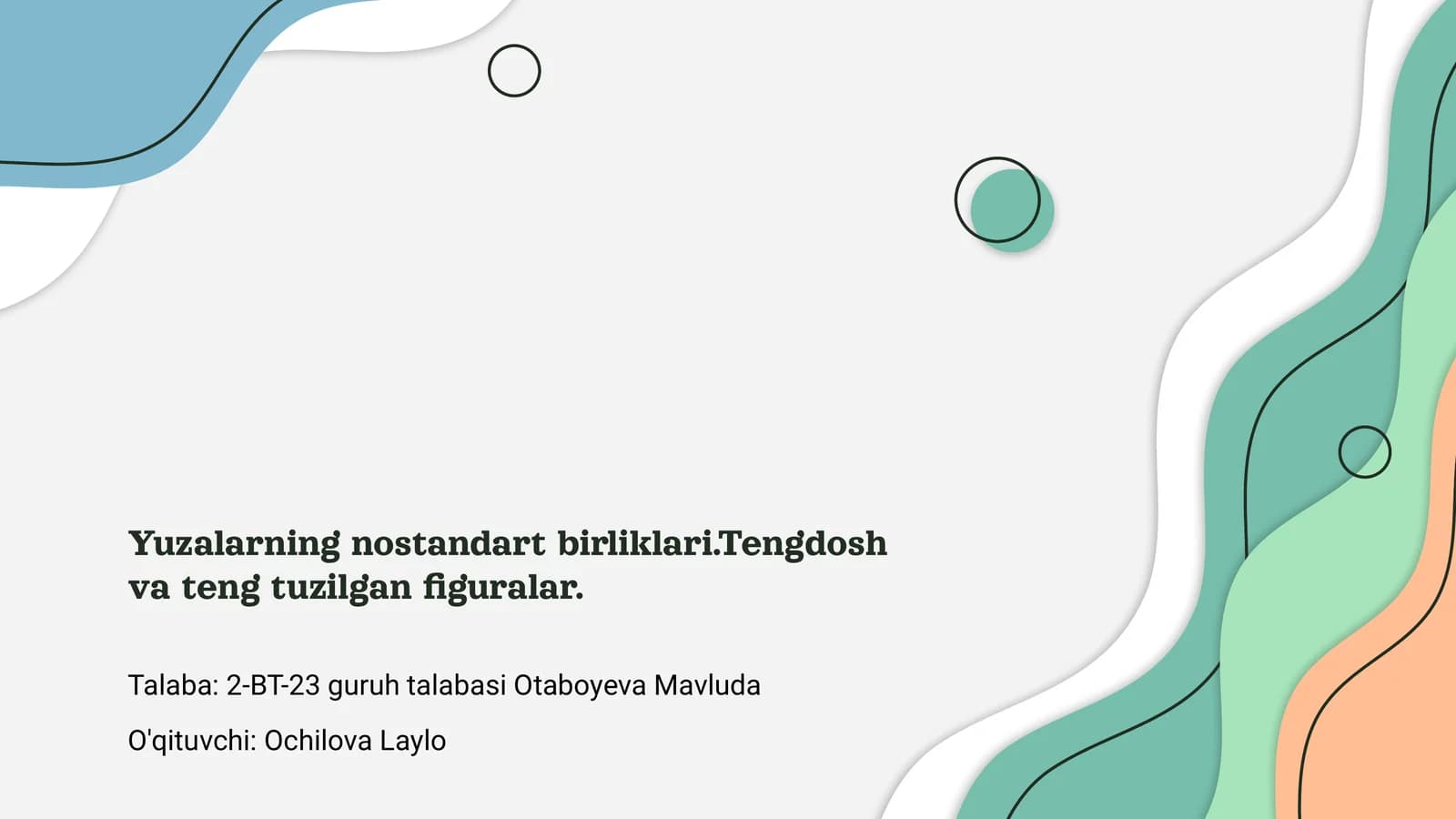 Yuzalarning nostandart birliklari