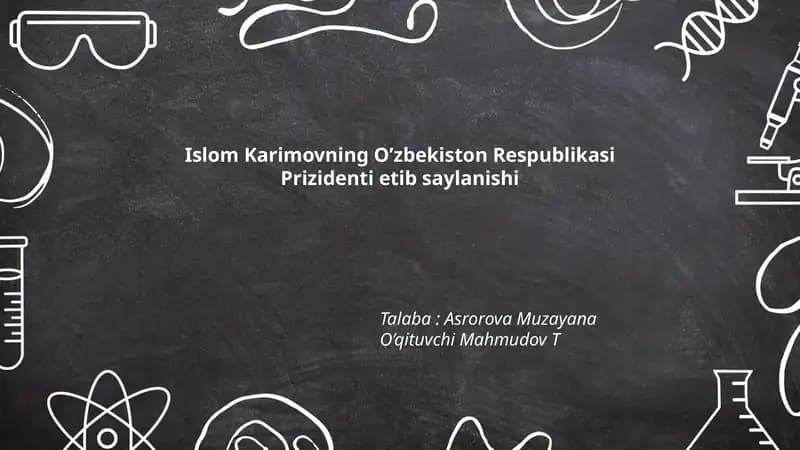 Islom Karimovning O’zbekiston Respublikasi Prizidenti etib saylanishi