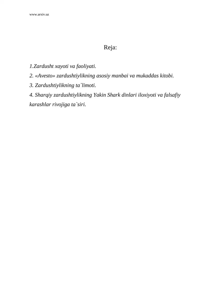 Zardushtiylik