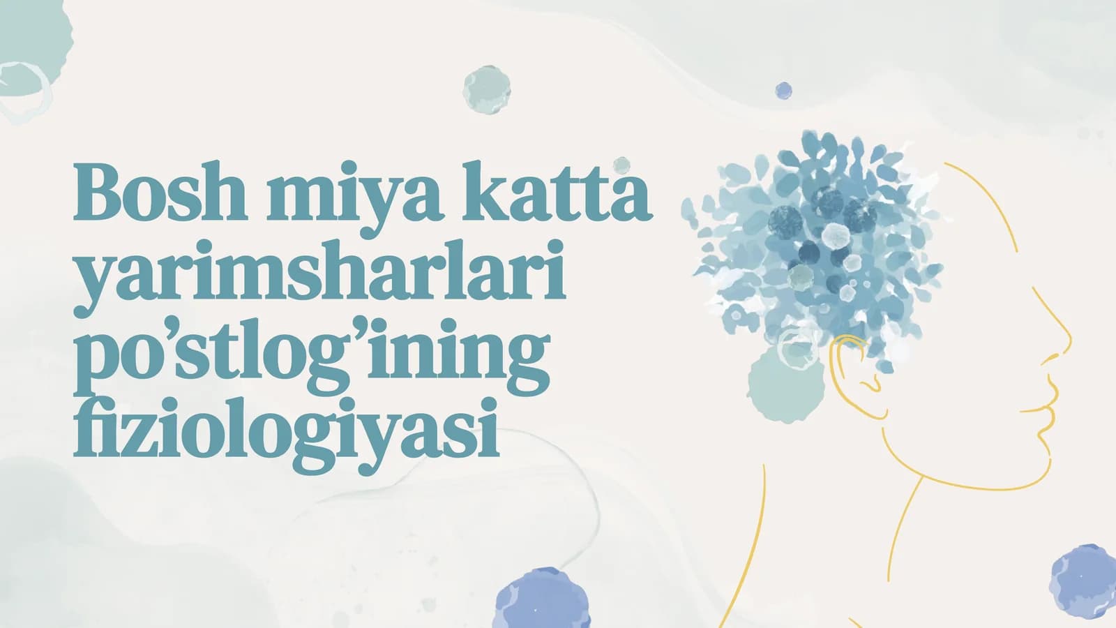 Boshmiyakattayarimsharlaripo’stlog’iningfiziologiyasi