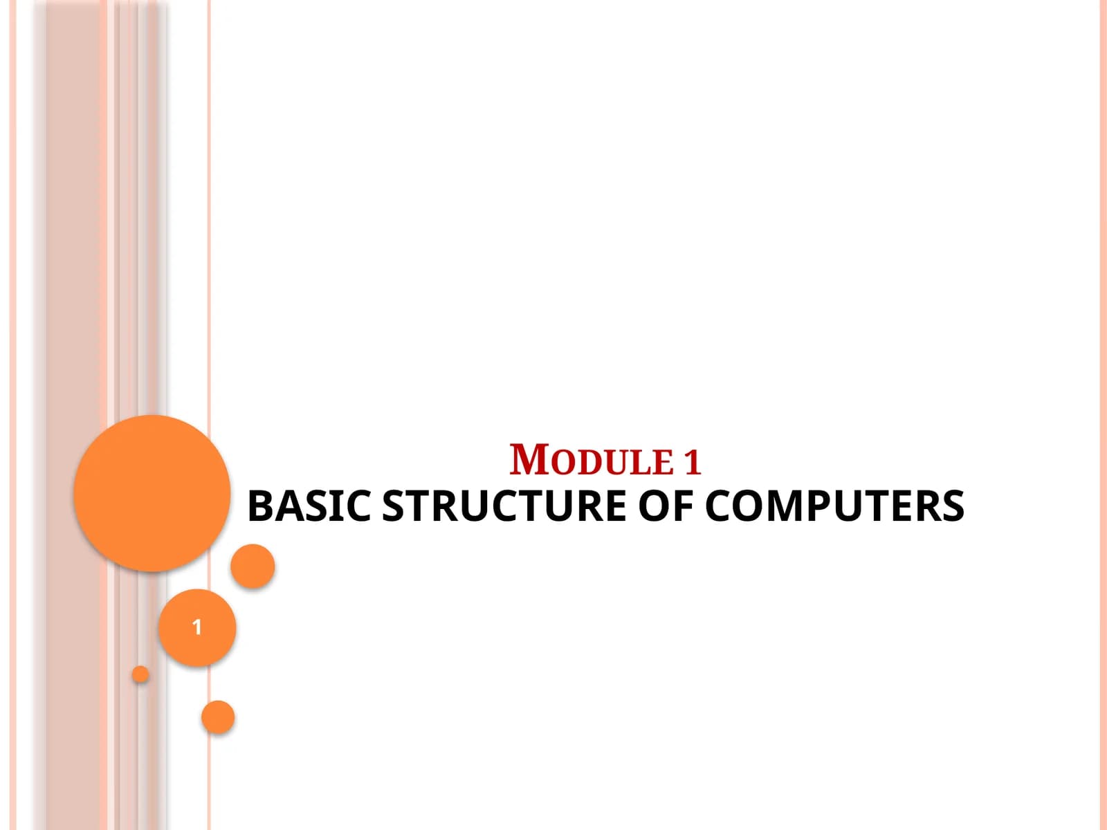 Module1BASIC STRUCTURE OF COMPUTERS