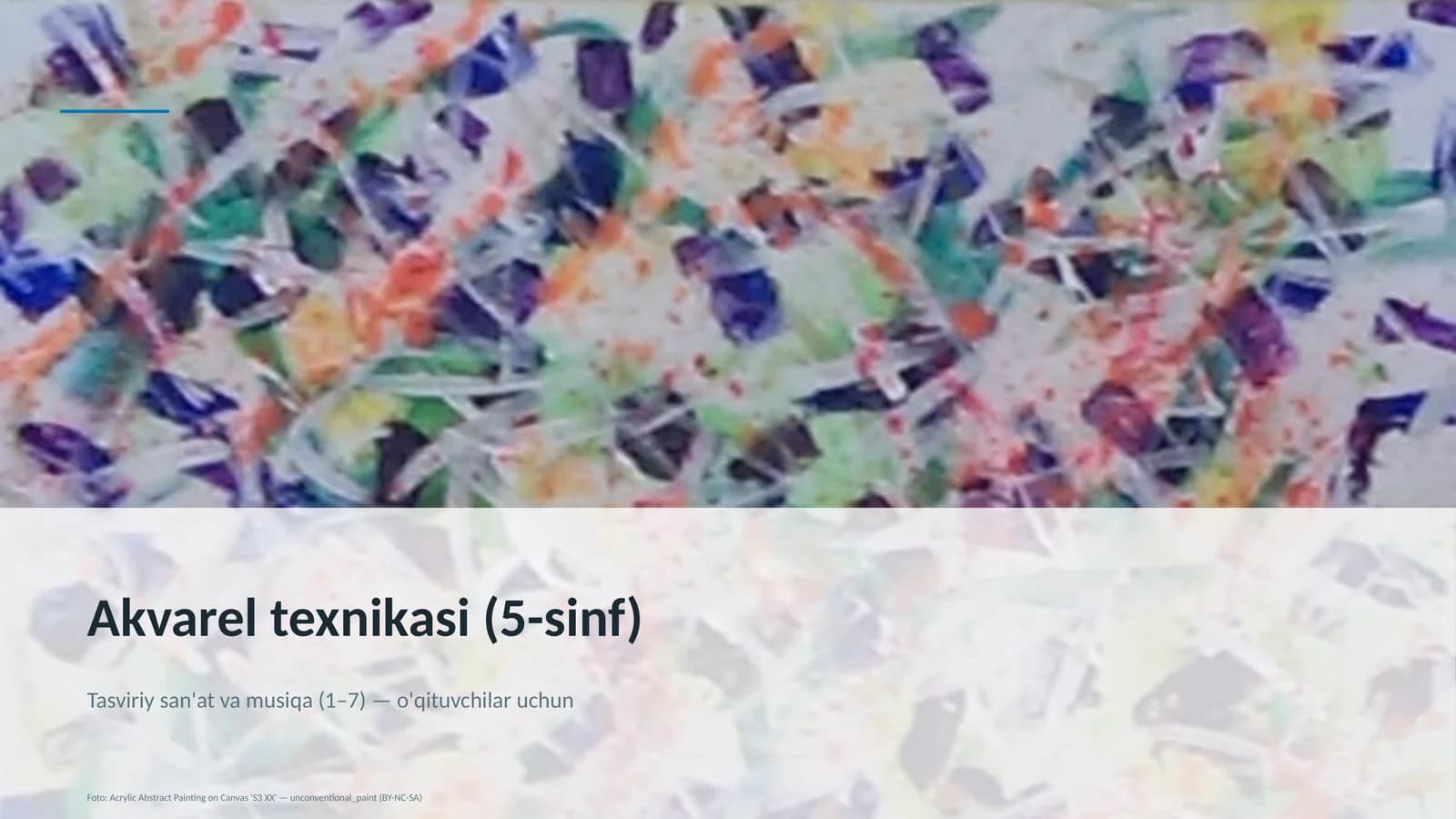 Akvarel texnikasi (5-sinf)