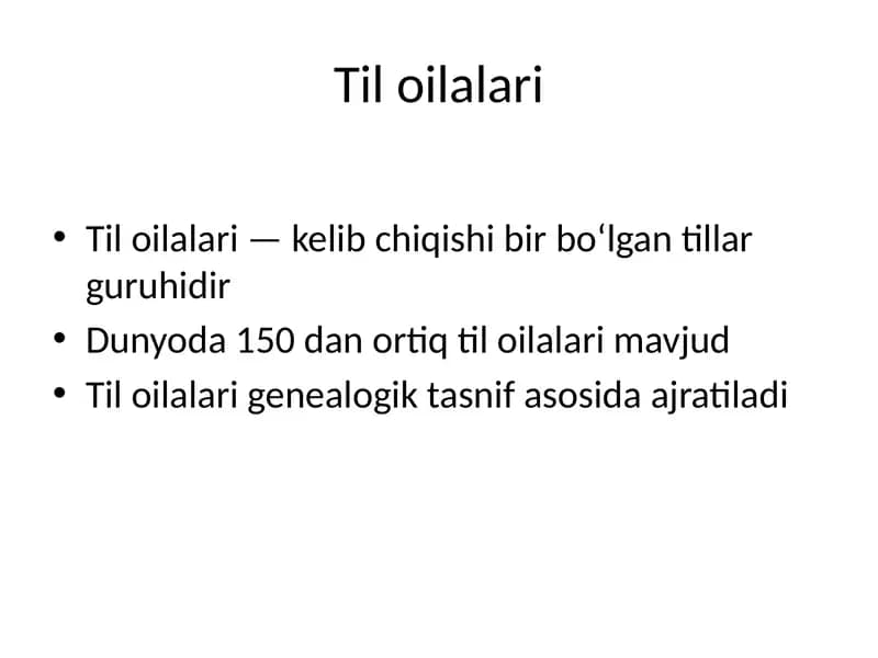 Til oilalari