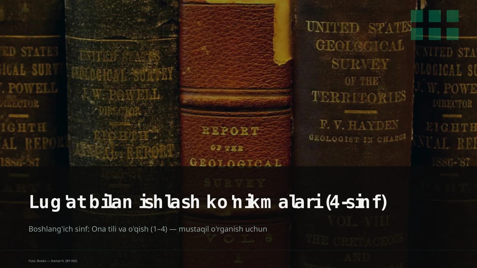 Lug'at bilan ishlash ko'nikmalari (4-sinf)
