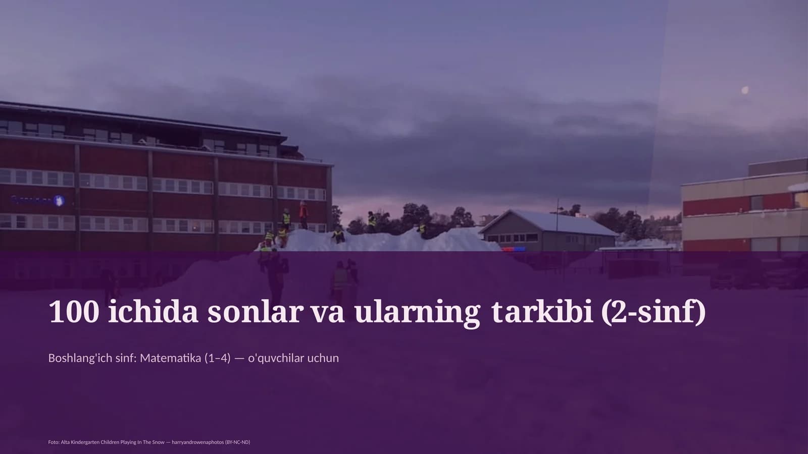 100 ichida sonlar va ularning tarkibi (2-sinf)