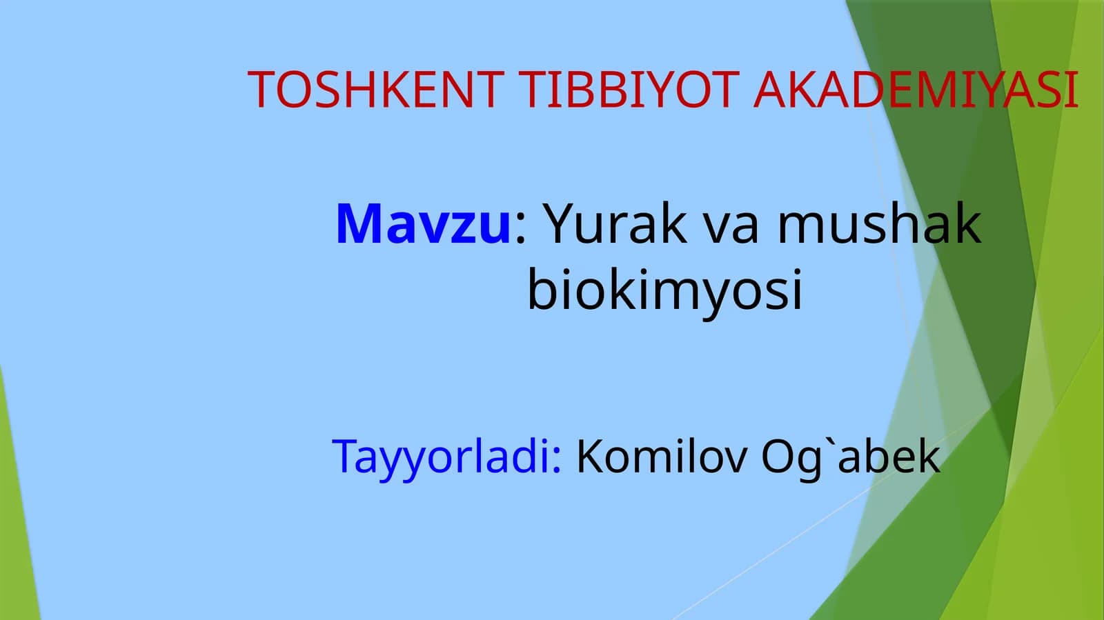 Yurak va mushak biokimyosi