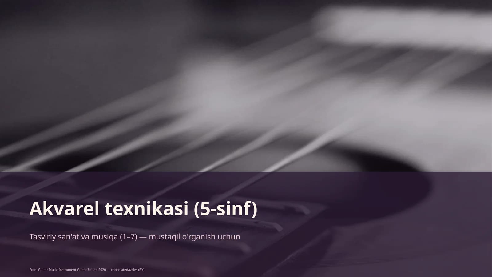 Akvarel texnikasi (5-sinf)