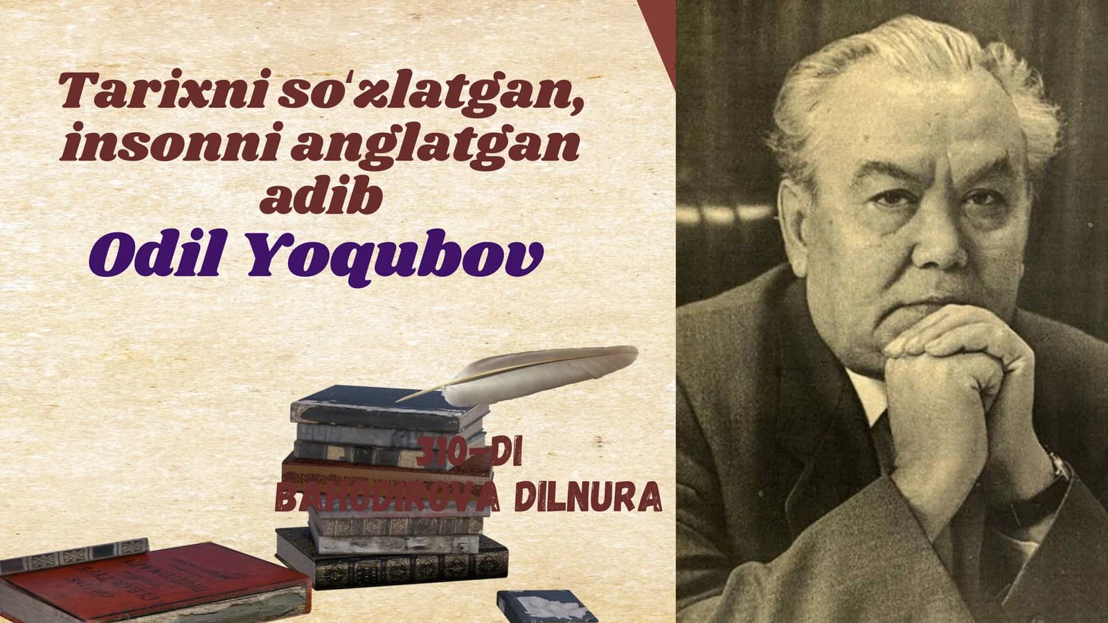 Tarixni soʻzlatgan, insonni anglatgan adib