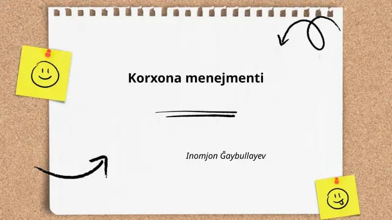 Korxona strategik rejalashtirish