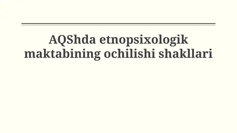 Etnopsixologik maktab