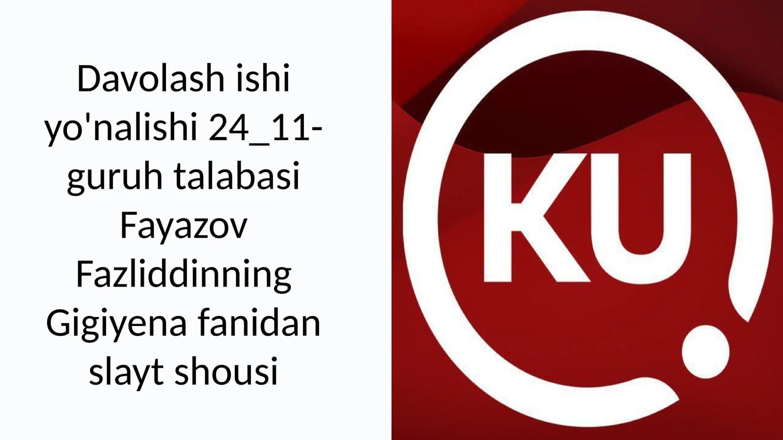 Gigiyena fanidan slayt shousi