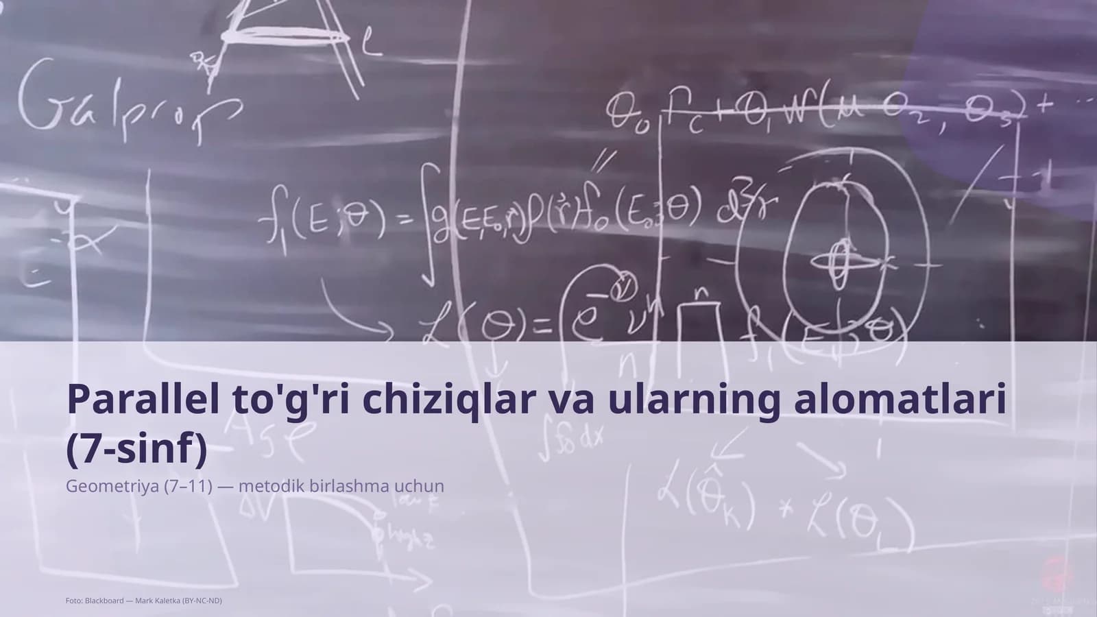 Parallel to'g'ri chiziqlar va ularning alomatlari (7-sinf)
