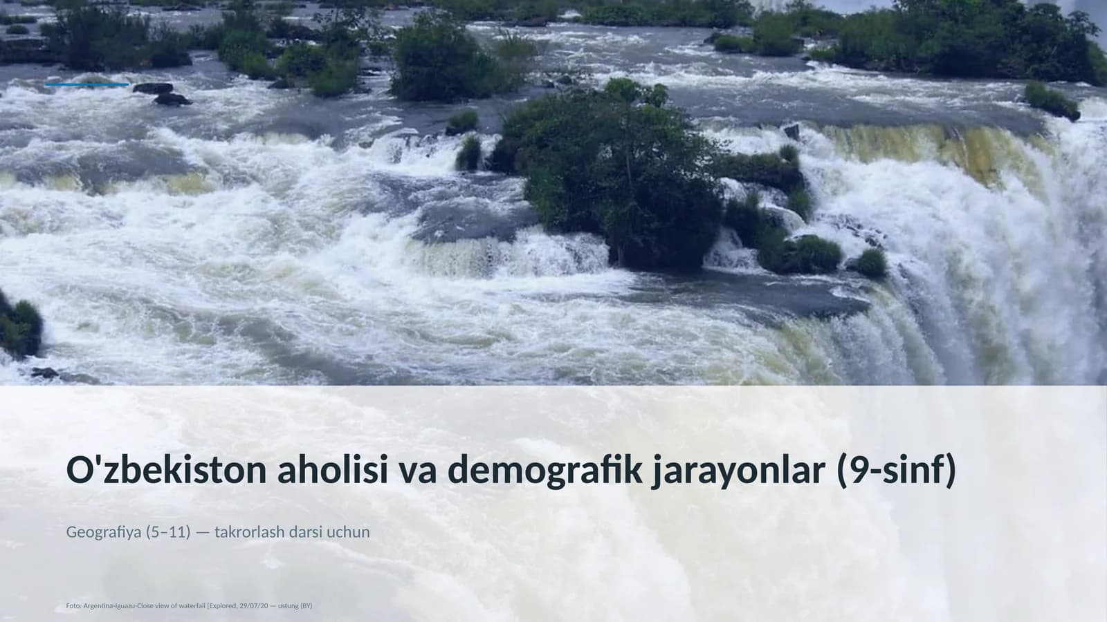 O'zbekiston aholisi va demografik jarayonlar (9-sinf)