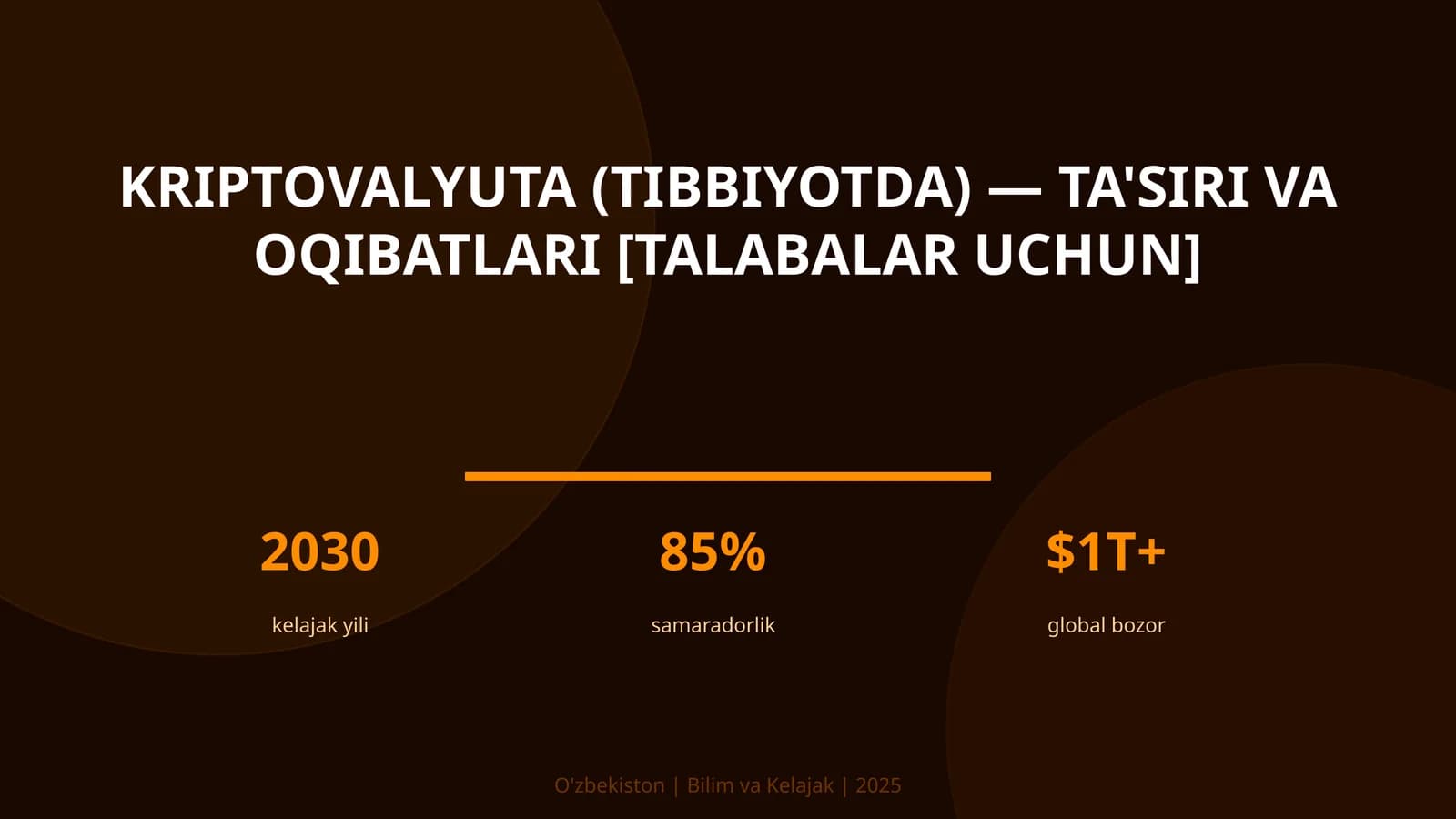KRIPTOVALYUTA (TIBBIYOTDA) - TA'SIRI VA OQIBATLARI [TALABALAR UCHUN]