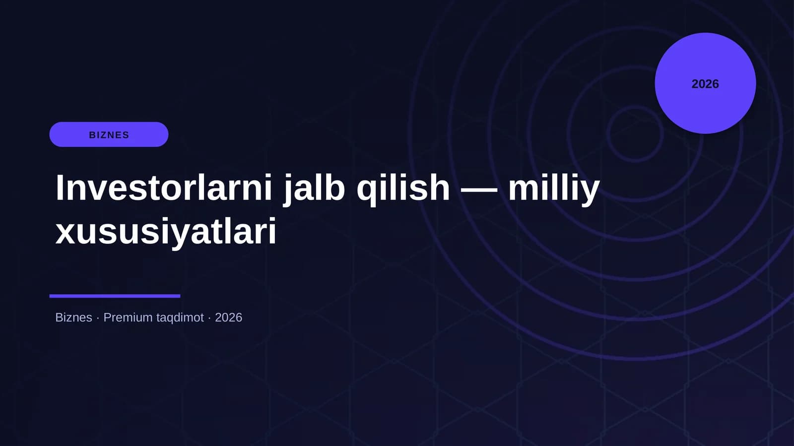 Investorlarni jalb qilish — milliy xususiyatlari