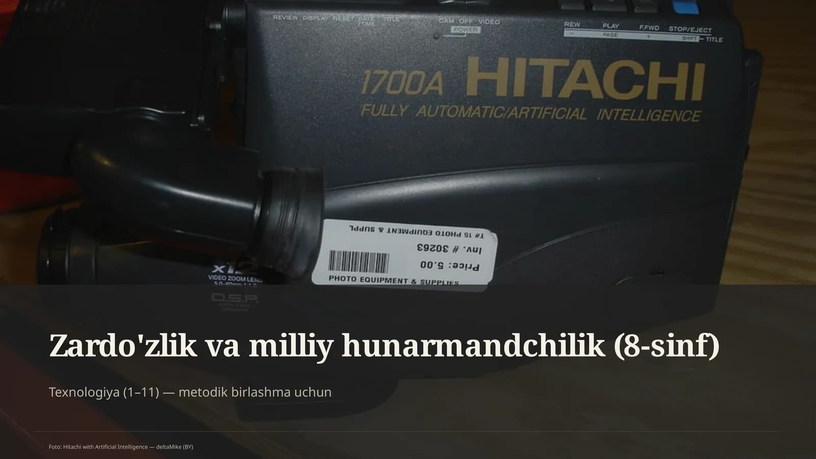 Zardo'zlik va milliy hunarmandchilik (8-sinf)