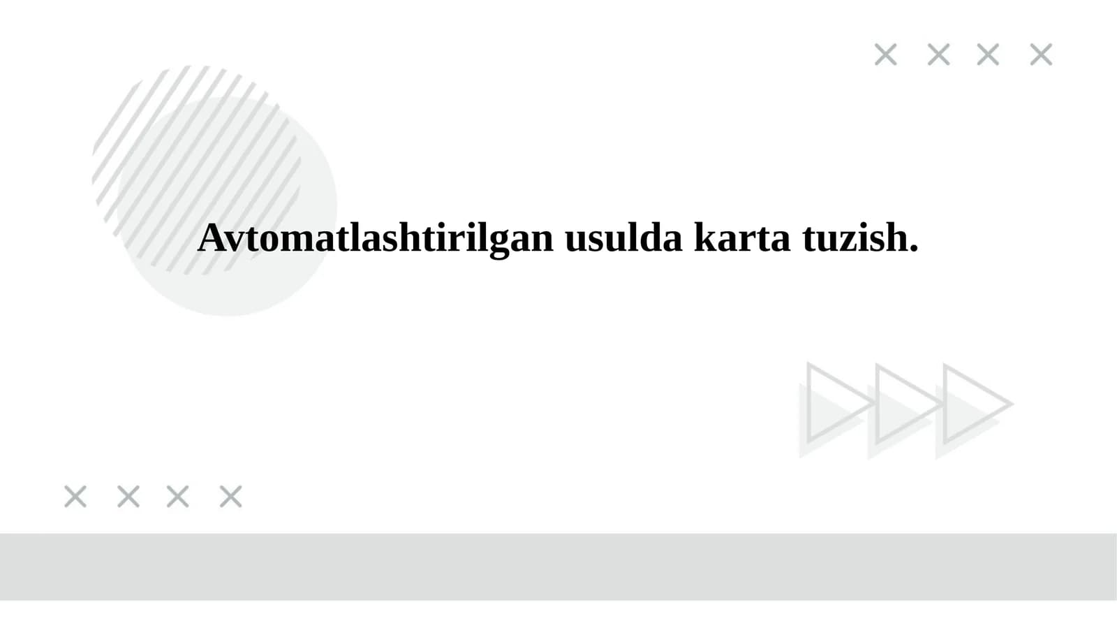 Avtomatlashtirilgan usulda karta tuzish.