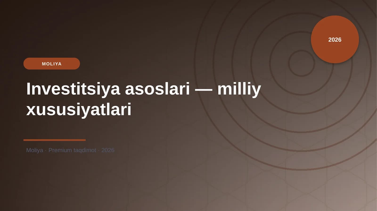 Investitsiya asoslari — milliy xususiyatlari